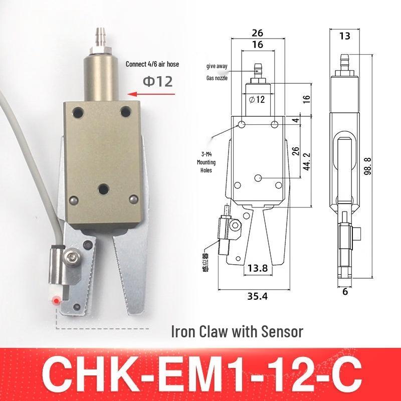 Aokewen CHK-EM 1-12 Pneumatic Robotic Gripper
Aokewen CHK-EM 1-12 Pneumatic Robotic Gripper
