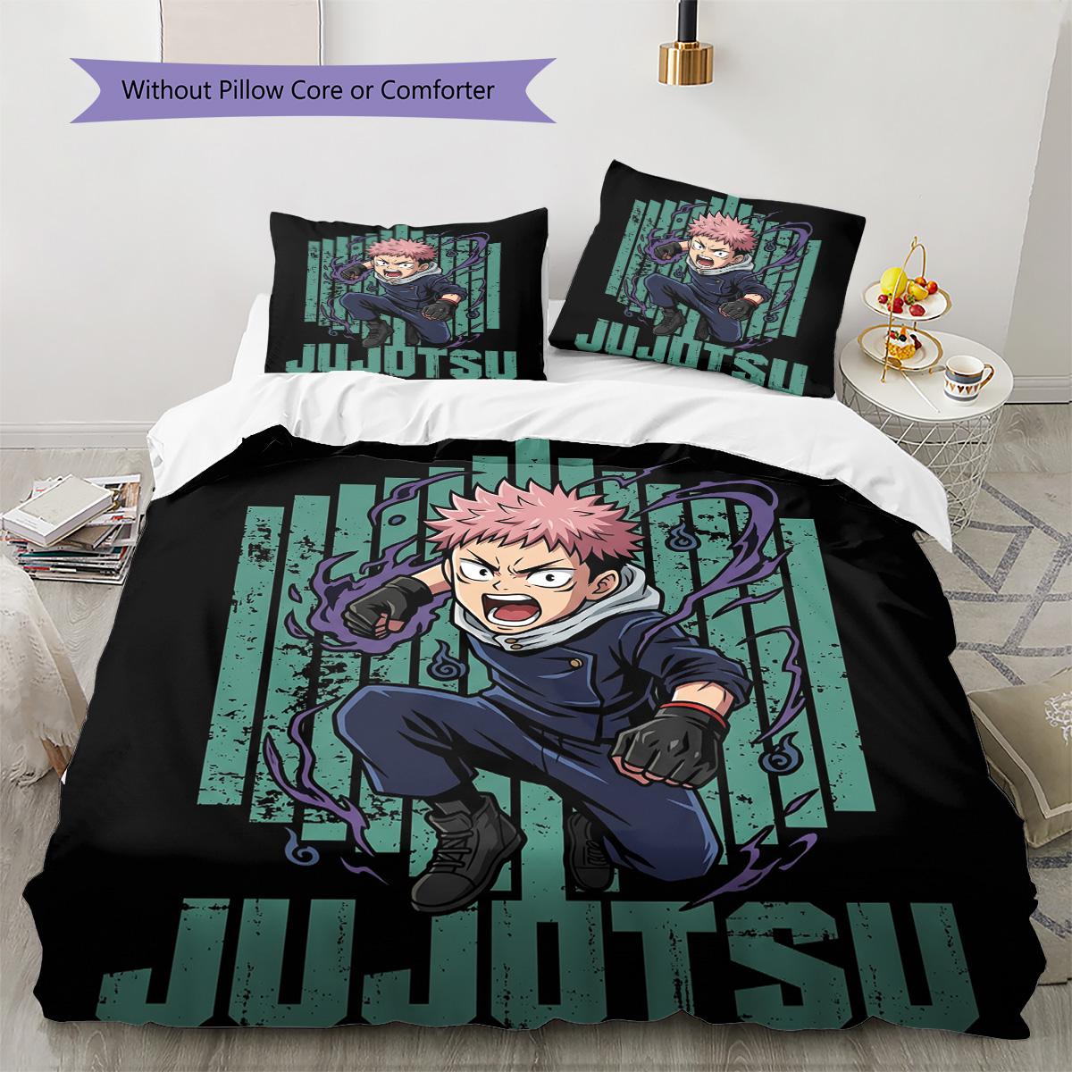 Jujutsu Kaisen Patterned Bedding Pillowcase & Duvet Cover Set for Home Decor Birthday Gift (1 * duvet cover + 2 * pillowcase, without core) 135x200cm
Jujutsu Kaisen Patterned Bedding Pillowcase & Duvet Cover Set for Home Decor Birthday Gift (1 * duvet cover + 2 * pillowcase, without core) 135x200cm