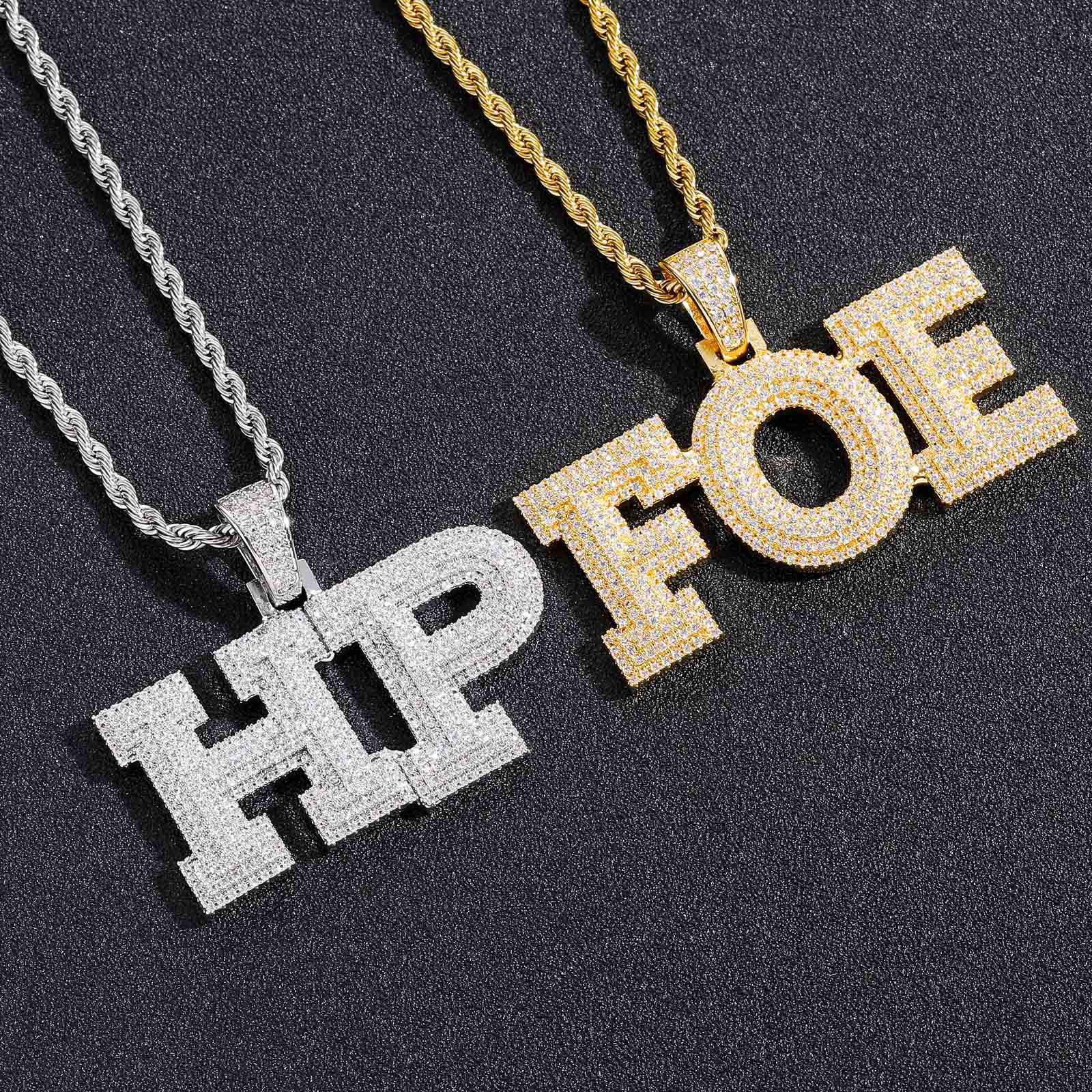 European & American Street Style Zircon Initial Pendant Necklace 1 letter with chain
European & American Street Style Zircon Initial Pendant Necklace 1 letter with chain