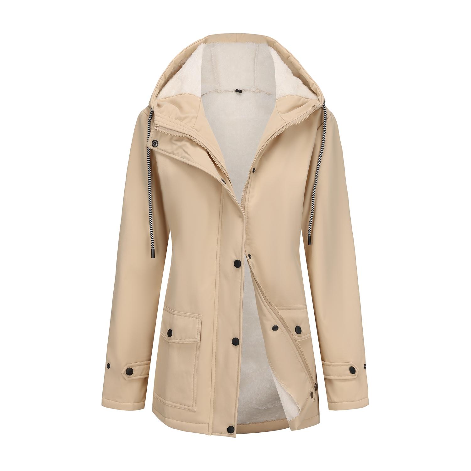 Жіночі тренчі з капюшоном, вітрівки з довгими рукавами, флісові пальта, водовідштовхувальні куртки на блискавці, осінньо-зимовий верхній одяг XL хакі
Жіночі тренчі з капюшоном, вітрівки з довгими рукавами, флісові пальта, водовідштовхувальні куртки на блискавці, осінньо-зимовий верхній одяг XL хакі