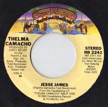 7-дюймовая пластинка THELMA CAMACHO - Jesse James NB2241 Casablanca 1980 США Поп Б/У
7-дюймовая пластинка THELMA CAMACHO - Jesse James NB2241 Casablanca 1980 США Поп Б/У
