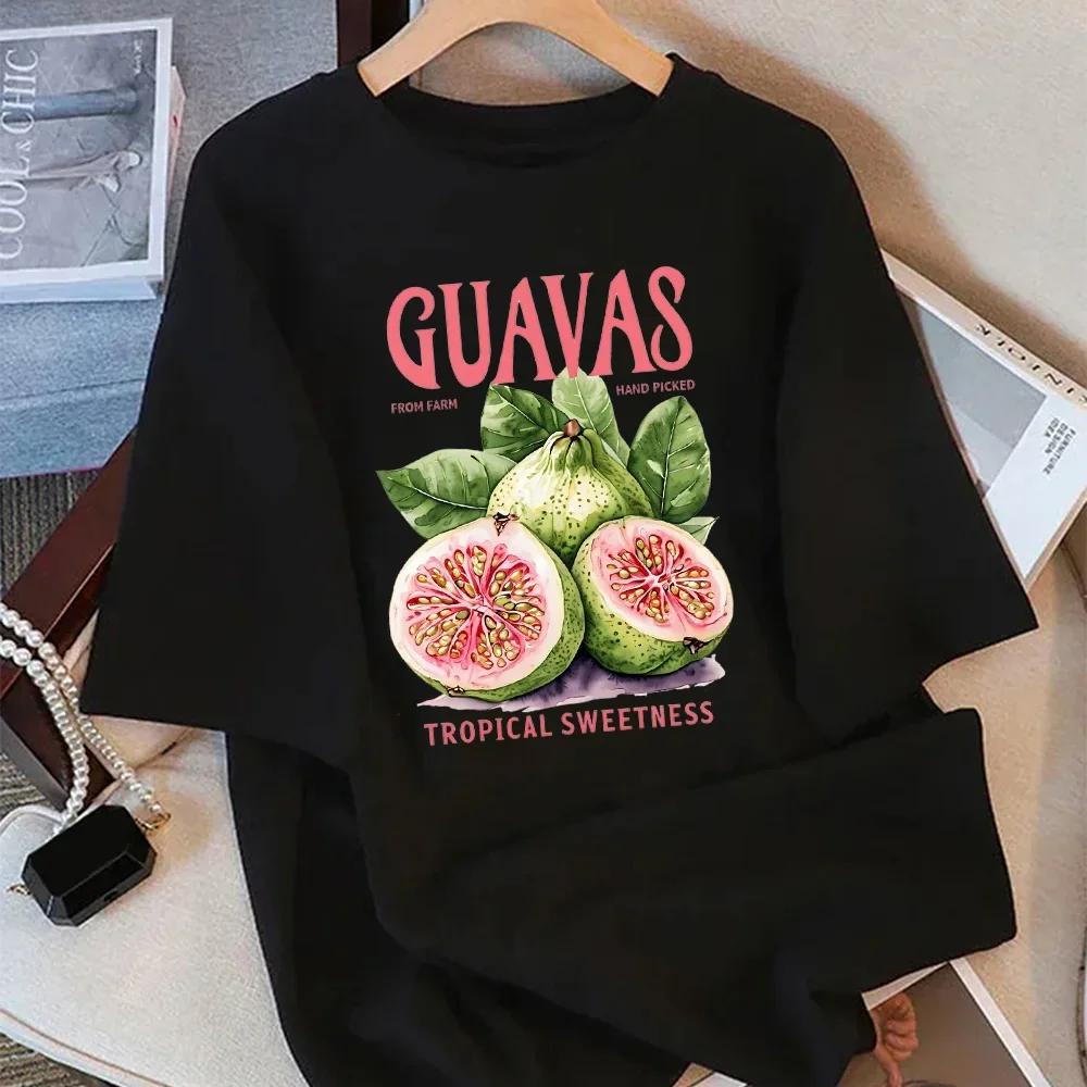 Guavas Fruit From Farm Hand Picked Print TShirts Women Summer ONeck Tee Shirt Cotton AllMatch Short Sleeve Oversized Clothing S
Guavas Fruit From Farm Hand Picked Print TShirts Women Summer ONeck Tee Shirt Cotton AllMatch Short Sleeve Oversized Clothing S