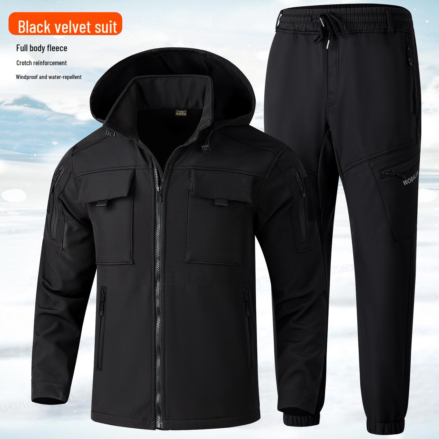 Unisex Waterproof & Windproof Fleece-Lined Ski Suit for Autumn/Winter - Warm, Thick, and Cold-Resistant for Cycling, Mountaineering, and Outdoors. 180 (for 140-160 lbs)
Unisex Waterproof & Windproof Fleece-Lined Ski Suit for Autumn/Winter - Warm, Thick, and Cold-Resistant for Cycling, Mountaineering, and Outdoors. 180 (for 140-160 lbs)