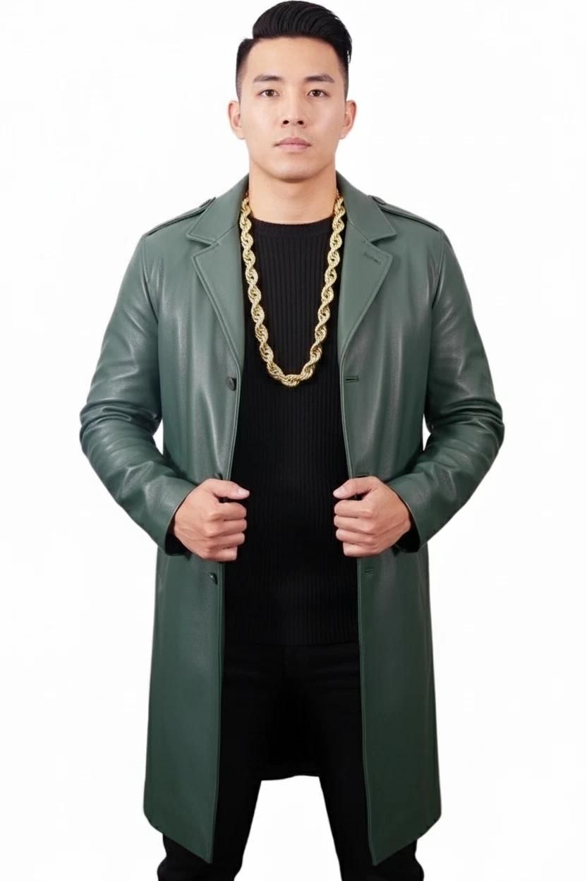 Кожа Ягненок Модный Мягкий Изумрудно-зеленый Ручной работы Мужское Пальто Стильный Тренч 3XL зелёный
Кожа Ягненок Модный Мягкий Изумрудно-зеленый Ручной работы Мужское Пальто Стильный Тренч 3XL зелёный