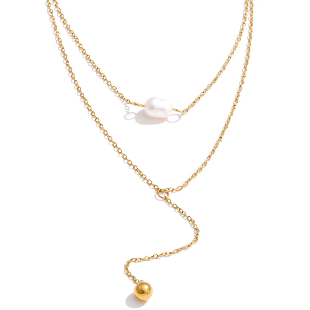 Yhpup Stainless Steel Double-Layer Natural Pearl Chain Round Long Drop Necklace That Goes Down The Chest Charm Fashion Jewelry
Yhpup Stainless Steel Double-Layer Natural Pearl Chain Round Long Drop Necklace That Goes Down The Chest Charm Fashion Jewelry