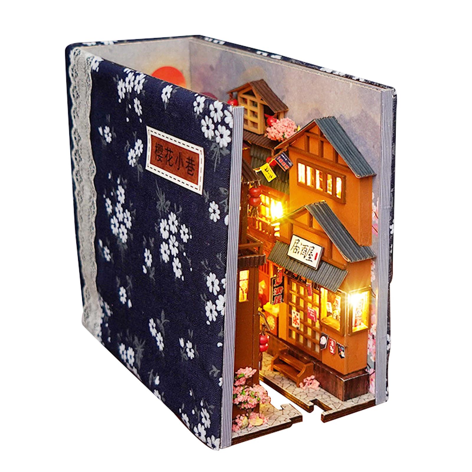 DIY Book Nook Kit Decorative Japanese Style Bookend Insert Bookcase Book Stand Miniature House with LED Light Creative Gift
DIY Book Nook Kit Decorative Japanese Style Bookend Insert Bookcase Book Stand Miniature House with LED Light Creative Gift