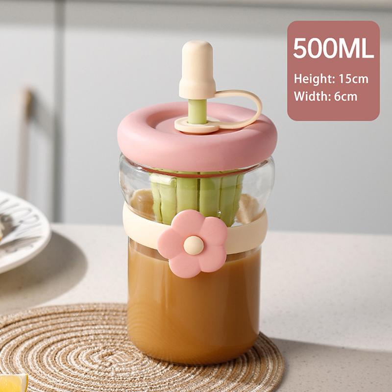 Простая и толстая соломенная чашка, портативная двойная чашка для напитков, милая кофейная чашка, чайная чашка, разделительная чашка, чайная чашка розовый