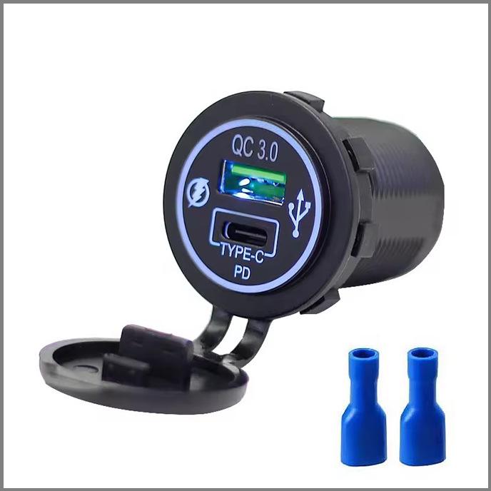 Dual Port Fast Charger Adapter QC3.0 + Type-C + PD for Car Mods QC3.0 + Type-C + PD
Dual Port Fast Charger Adapter QC3.0 + Type-C + PD for Car Mods QC3.0 + Type-C + PD