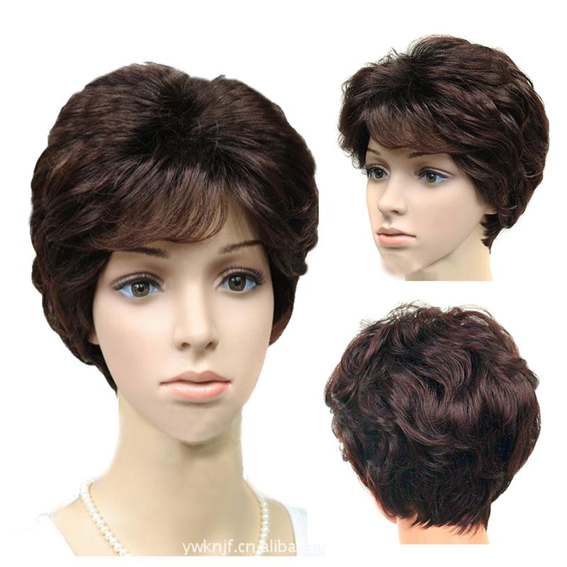 Synthetic Curly Hair Wig for Women Daily Dark Brown Wig with Bangs Short Wigs Ladies Natural Fake Hair Heat Resistant коричневий
Synthetic Curly Hair Wig for Women Daily Dark Brown Wig with Bangs Short Wigs Ladies Natural Fake Hair Heat Resistant коричневий