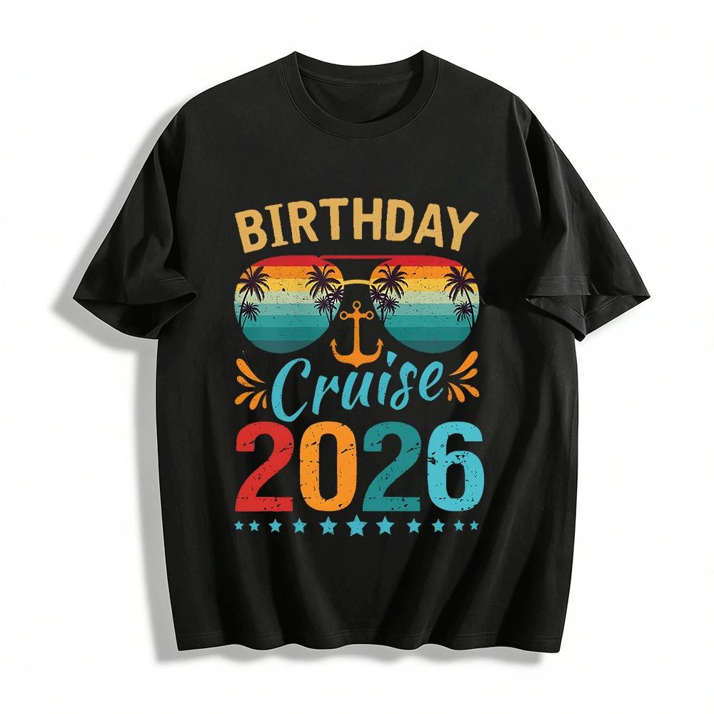Birthday Cruise 2026 Retro Vacation Graphic Casual Top Pure cotton T-shirt XXS
Birthday Cruise 2026 Retro Vacation Graphic Casual Top Pure cotton T-shirt XXS