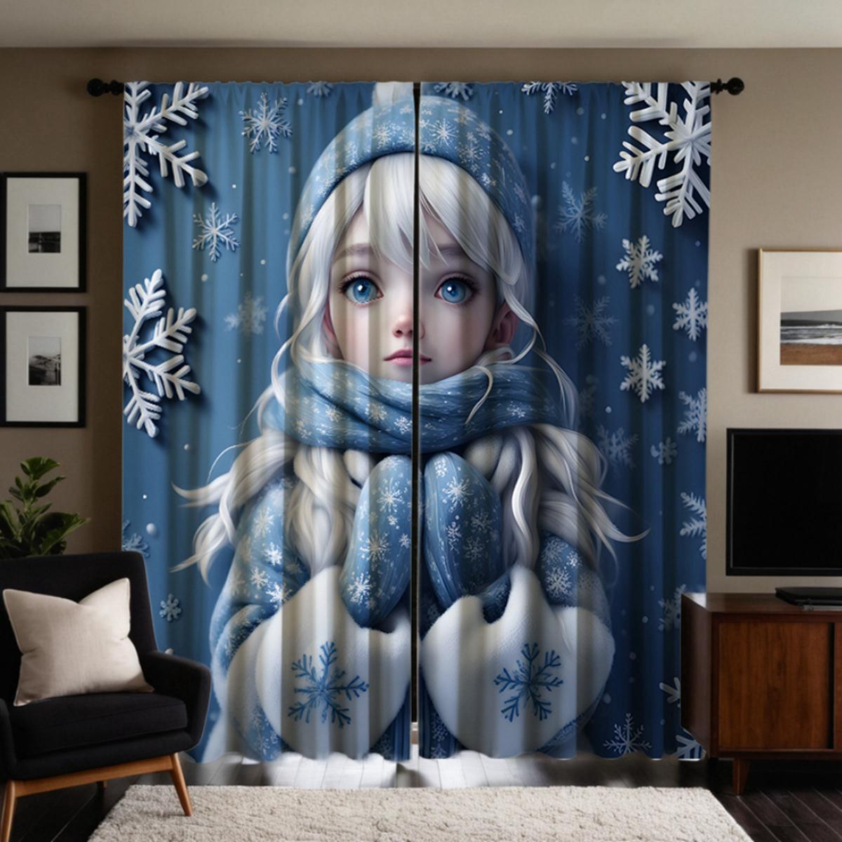 2 шт. HD Frozen Girl Декоративная занавеска Синяя галстук цифровая печатная занавеска Украшение дома Стиль Украшение гостиной спальни W52H63inchW132H160cm
2 шт. HD Frozen Girl Декоративная занавеска Синяя галстук цифровая печатная занавеска Украшение дома Стиль Украшение гостиной спальни W52H63inchW132H160cm