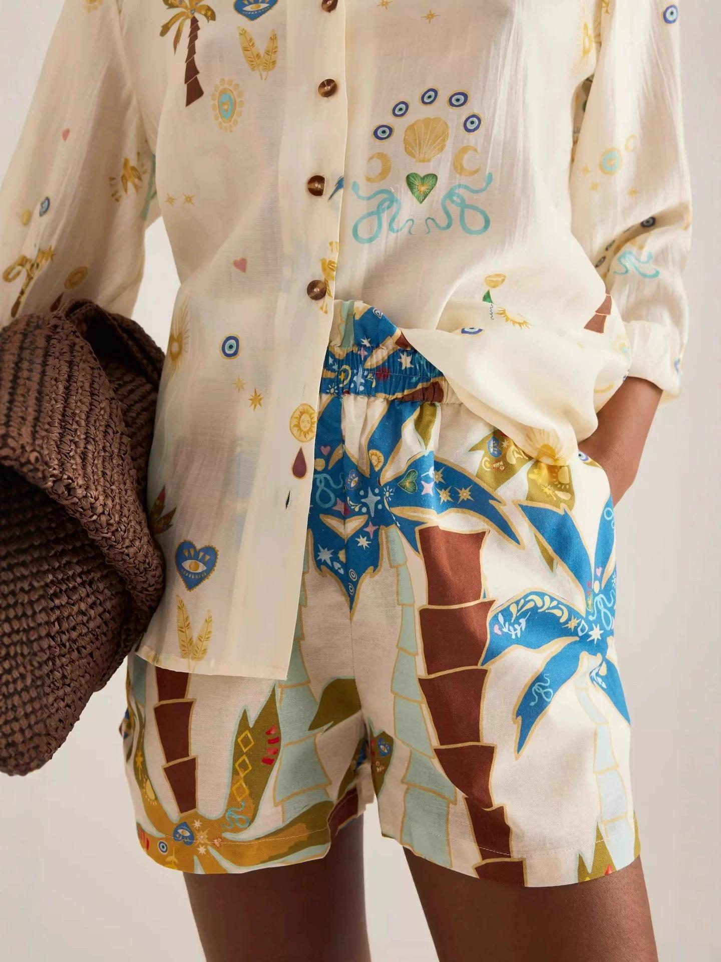 2025 European & American Fashion Linen Casual Shirt & Cardigan Shorts M квітковий
2025 European & American Fashion Linen Casual Shirt & Cardigan Shorts M квітковий
