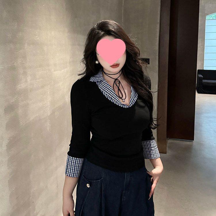 Women s Plus Size College Style Two-Piece Plaid Polo Collar Slimming Long Sleeve Top 2XL (suggested 140-155 lbs)
Women s Plus Size College Style Two-Piece Plaid Polo Collar Slimming Long Sleeve Top 2XL (suggested 140-155 lbs)
