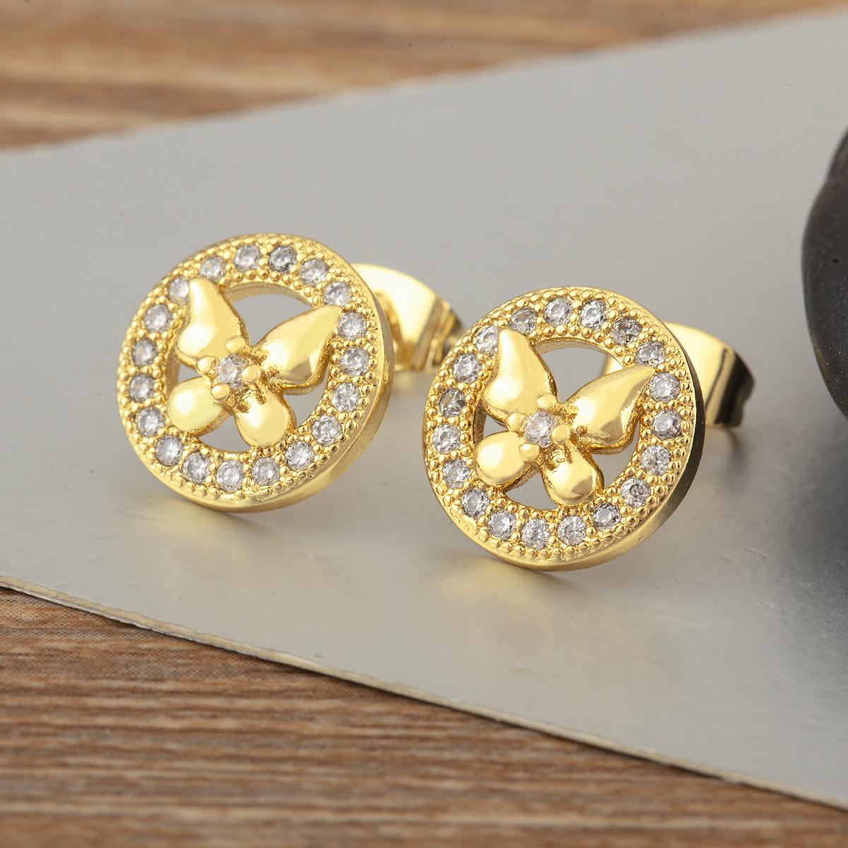 Nidin Trendy Romantic Round Shape Delicate Butterfly Stud Earrings For Women Aesthetic Lucky Ear Jewelry Birthday Party Gifts белый
Nidin Trendy Romantic Round Shape Delicate Butterfly Stud Earrings For Women Aesthetic Lucky Ear Jewelry Birthday Party Gifts белый