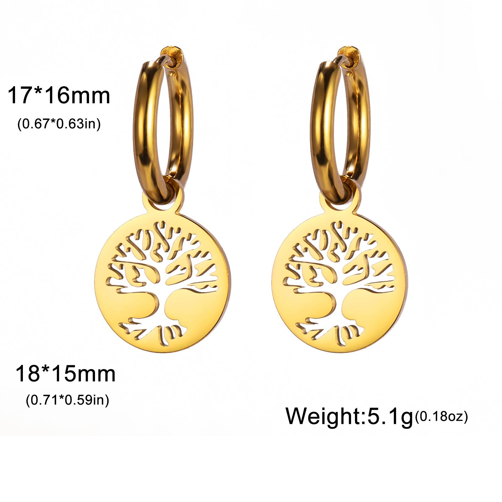 Tree of Life Pendant Drop Earrings Stainless Steel Gold Color Hoop Earring Vintage Amulet Jewelry New Year Valentine Gift
Tree of Life Pendant Drop Earrings Stainless Steel Gold Color Hoop Earring Vintage Amulet Jewelry New Year Valentine Gift