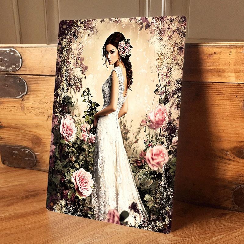 1 piece: Vintage wedding dress girl tin painting, European pastoral style home decoration painting, living room/bedroom wall art (as the picture,20x30cm)
1 piece: Vintage wedding dress girl tin painting, European pastoral style home decoration painting, living room/bedroom wall art (as the picture,20x30cm)