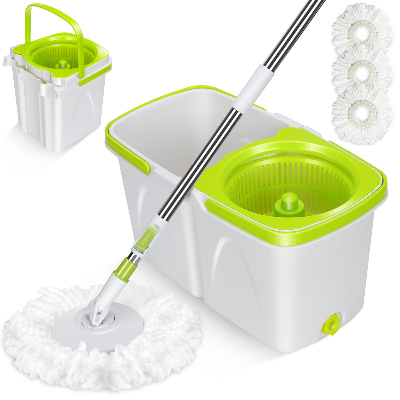 Швабра Masthome с вращающейся головкой, съемная, для пола, влажная и сухая, 3 швабры для коммерческого и домашнего использования, регулируемая, снижает нагрузку на спину, не требует ручной стирки, простая в использовании, подходит
Швабра Masthome с вращающейся головкой, съемная, для пола, влажная и сухая, 3 швабры для коммерческого и домашнего использования, регулируемая, снижает нагрузку на спину, не требует ручной стирки, простая в использовании, подходит