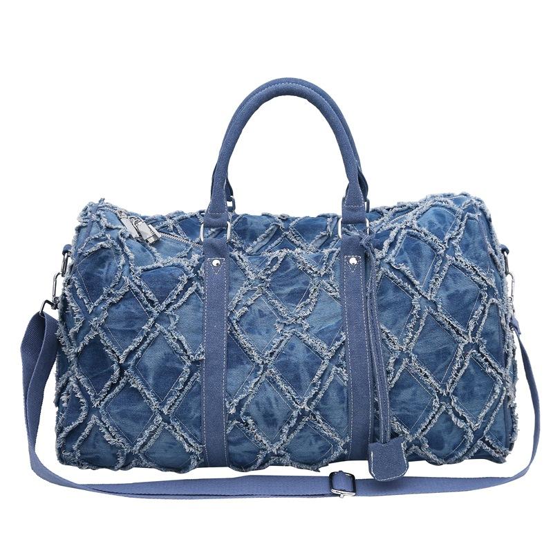 Travel Bag Large Capacity Denim Bag Trendy Cool Hip Hop Wear-resistant Shoulder Bag Business Trip Boarding Fitness Portable синий
Travel Bag Large Capacity Denim Bag Trendy Cool Hip Hop Wear-resistant Shoulder Bag Business Trip Boarding Fitness Portable синий