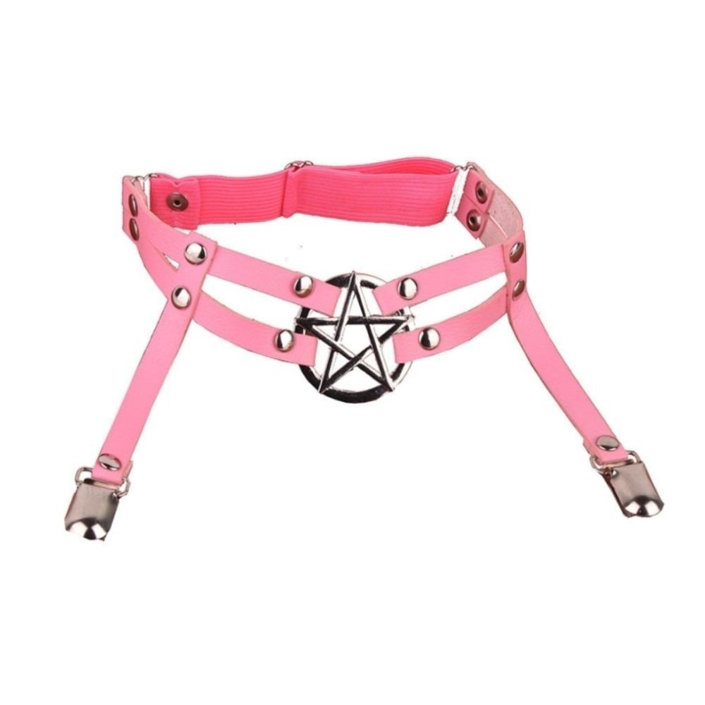 PU Leather Suspender Stockings Clip Adjustable Thigh Harness Cool Pentagram Leg Strap Girls рожевий
PU Leather Suspender Stockings Clip Adjustable Thigh Harness Cool Pentagram Leg Strap Girls рожевий