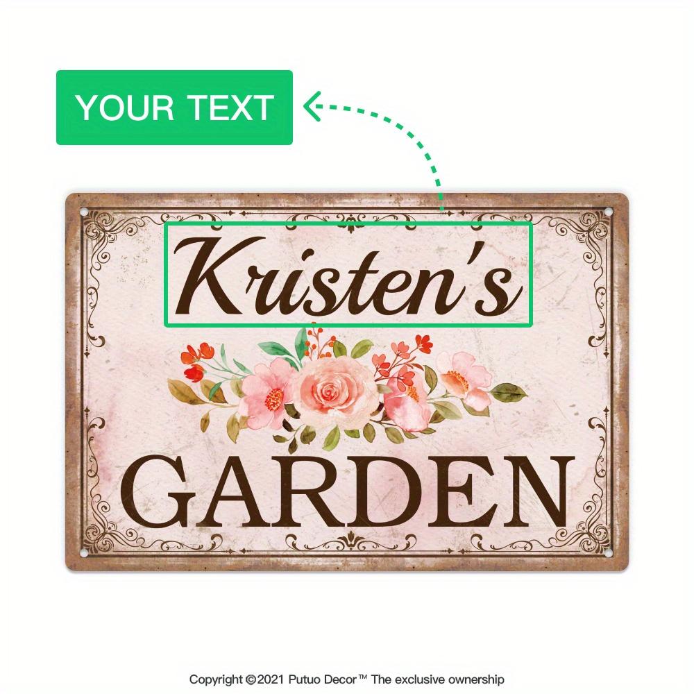 Custom Metal Sign Decor Featuring KristenS Garden a Personalized VintageStyle Plaque for Wall Decoration in Homes 20x30cm(7.8x11.8inch)
Custom Metal Sign Decor Featuring KristenS Garden a Personalized VintageStyle Plaque for Wall Decoration in Homes 20x30cm(7.8x11.8inch)