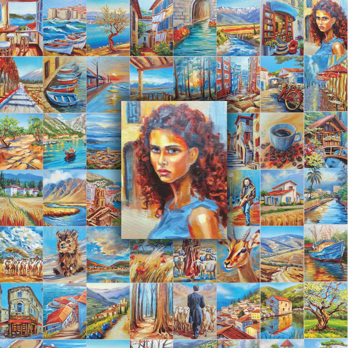 57 Sheets of Landscape Oil Painting Stickers for DIY Journals, Notebooks, and Phone Cases No
57 Sheets of Landscape Oil Painting Stickers for DIY Journals, Notebooks, and Phone Cases No