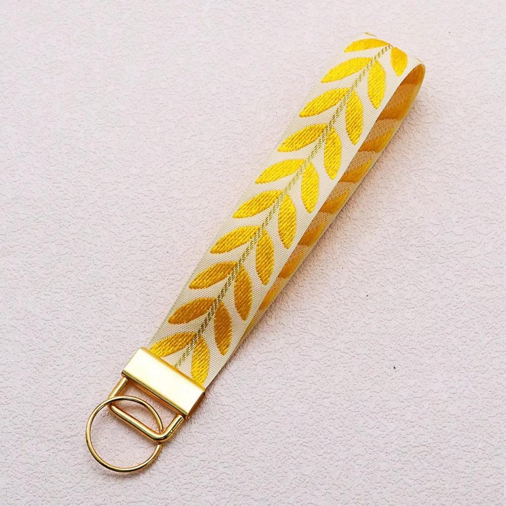 Cute Leaf Pattern Wristlet Strap Short Wrist Rope Alloy Buckle Keys Wallets Holder with Keyrings Mobile Phone Lanyard Gift жовтий
Cute Leaf Pattern Wristlet Strap Short Wrist Rope Alloy Buckle Keys Wallets Holder with Keyrings Mobile Phone Lanyard Gift жовтий