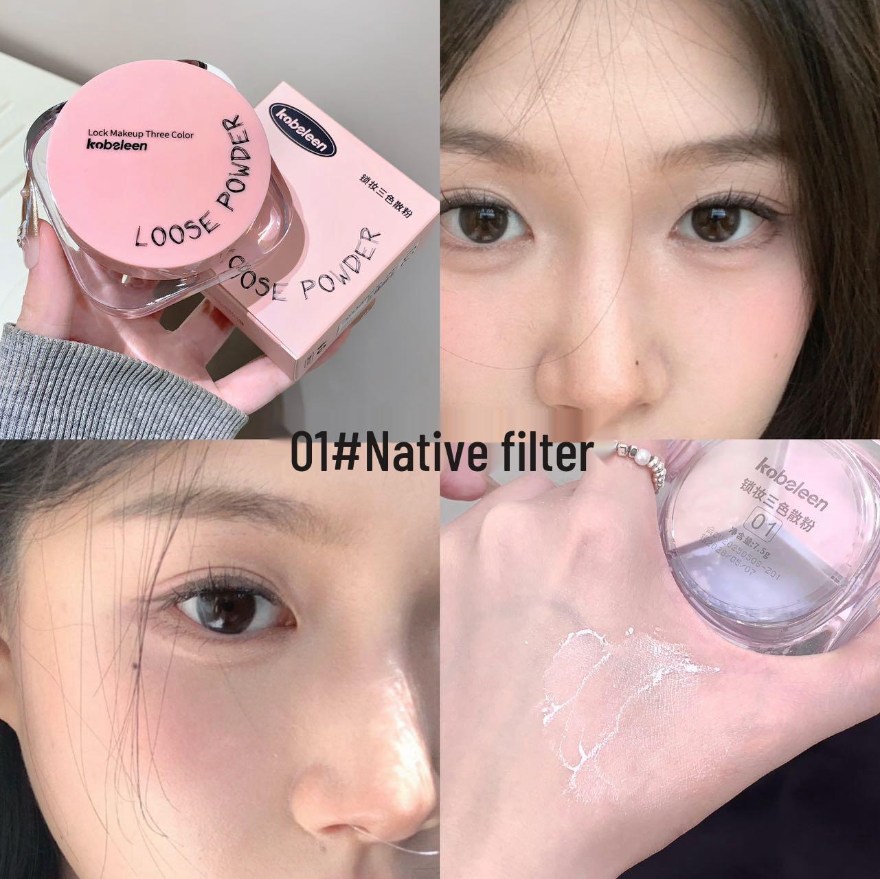 Kobeleen Three-Color Loose Powder with Puff: Fine, Natural Soft Mist Finish, Waterproof, Sweatproof, Brightening Women s Setting Powder. 7.5g
Kobeleen Three-Color Loose Powder with Puff: Fine, Natural Soft Mist Finish, Waterproof, Sweatproof, Brightening Women s Setting Powder. 7.5g