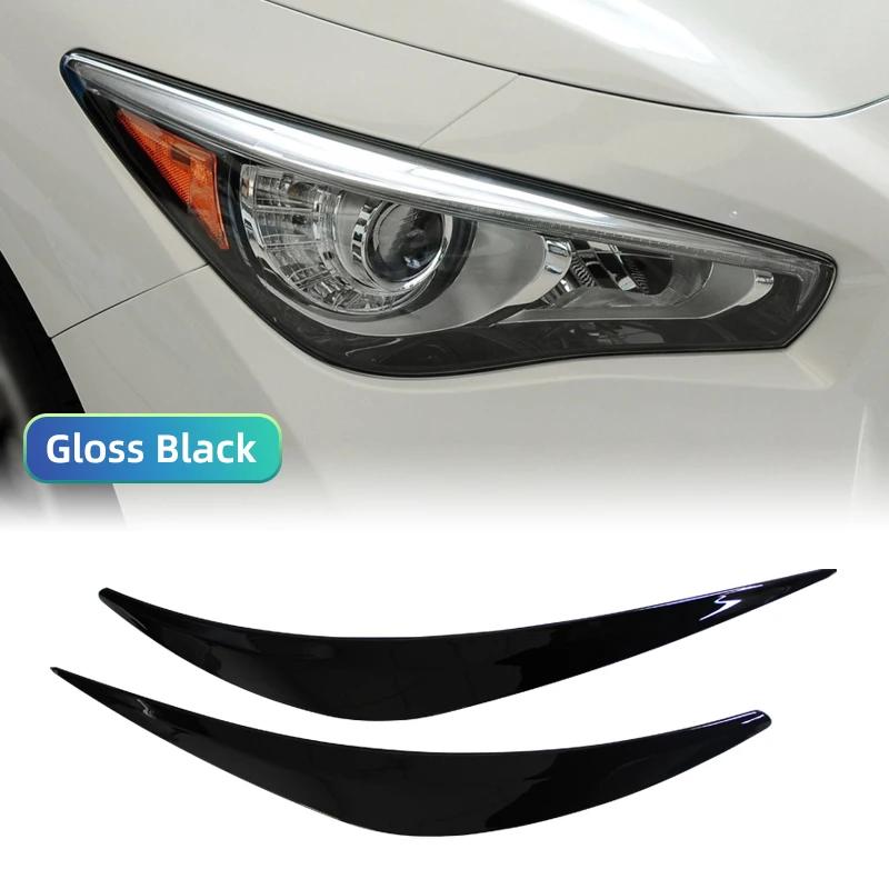 2Pcs Car Front Headlight Eyebrow Auto Trim Sticker Body Kits Tuning Gloss Black/Carbon Look For Infiniti Q50 2014-2026+ ABS
2Pcs Car Front Headlight Eyebrow Auto Trim Sticker Body Kits Tuning Gloss Black/Carbon Look For Infiniti Q50 2014-2026+ ABS
