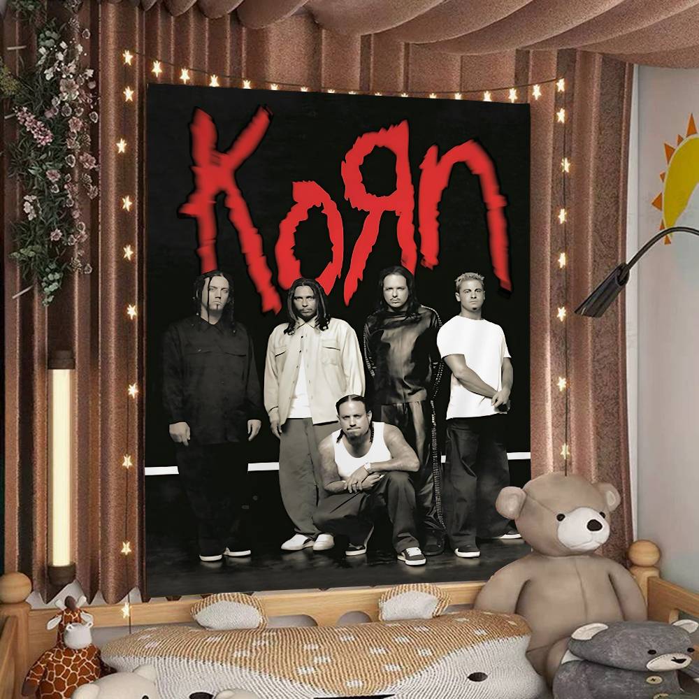 Metal Rock Band K-Korn Anime Tapestry Hippie Flower Wall Carpets Dorm Decor Cheap Hippie Wall Hanging 60x110 cm
Metal Rock Band K-Korn Anime Tapestry Hippie Flower Wall Carpets Dorm Decor Cheap Hippie Wall Hanging 60x110 cm