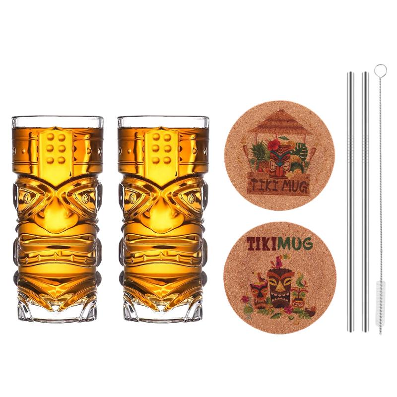 7 Pcs Tiki Mugs Creative Cocktail Set Hawaiian Ceramic Tiki Mug With Coaster Straw And Brush Bar Tools For Party Bar 601-700ml
7 Pcs Tiki Mugs Creative Cocktail Set Hawaiian Ceramic Tiki Mug With Coaster Straw And Brush Bar Tools For Party Bar 601-700ml