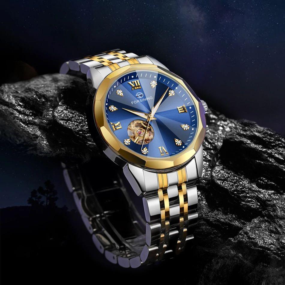 Fashion Luxury Mechanical Watch for Men Blue Iced Out Dial Stainless Steel Strap Top Brand Business Automatic Watches чорний
Fashion Luxury Mechanical Watch for Men Blue Iced Out Dial Stainless Steel Strap Top Brand Business Automatic Watches чорний