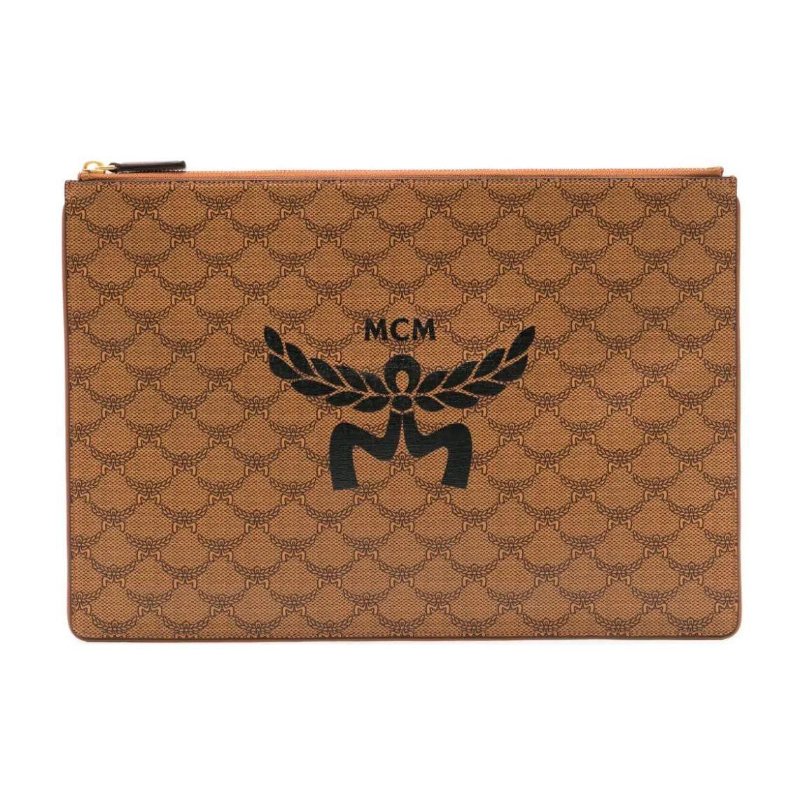 MCM Himmel Lauretos Gold Tone Brass Hardware Canvas And Leather Clutch Bag Extra Large Men clutch bag Cognac MXZESAC04CO001 Basic Set (Bag+Dust Bag)
MCM Himmel Lauretos Gold Tone Brass Hardware Canvas And Leather Clutch Bag Extra Large Men clutch bag Cognac MXZESAC04CO001 Basic Set (Bag+Dust Bag)