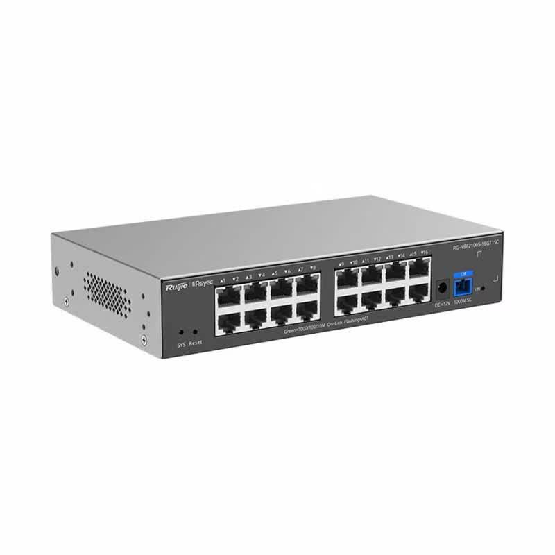 Ruijie RG-NBF2100S-16GT1SC Layer 2 Managed 16-Port Gigabit Access Switch
Ruijie RG-NBF2100S-16GT1SC Layer 2 Managed 16-Port Gigabit Access Switch