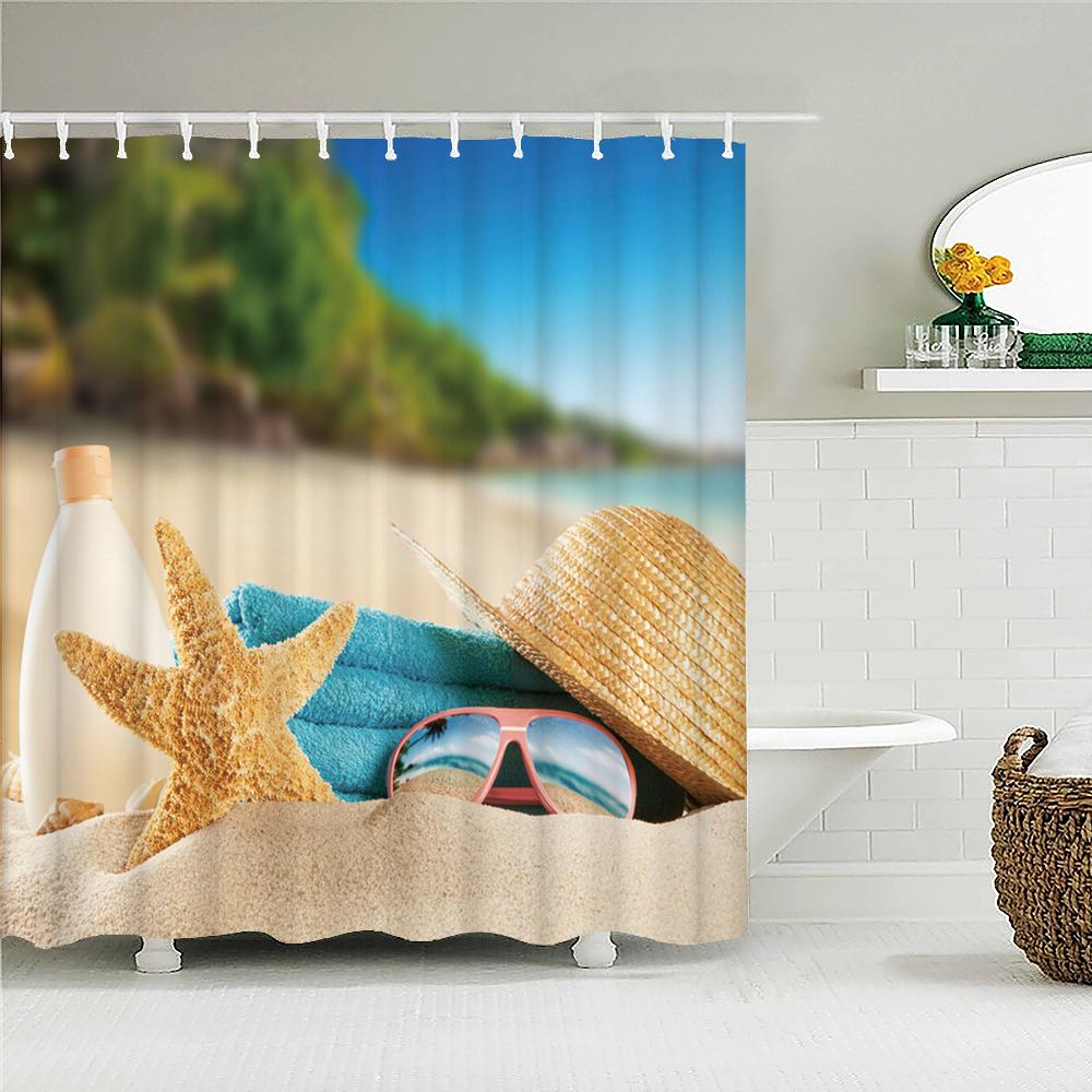 High Quality Sunny Sea Beach Scenery Fabric Shower Curtain Waterproof Printing Bath Curtains For Bathroom Decorate With Hooks W60H190(CM)-1 Pcs
High Quality Sunny Sea Beach Scenery Fabric Shower Curtain Waterproof Printing Bath Curtains For Bathroom Decorate With Hooks W60H190(CM)-1 Pcs
