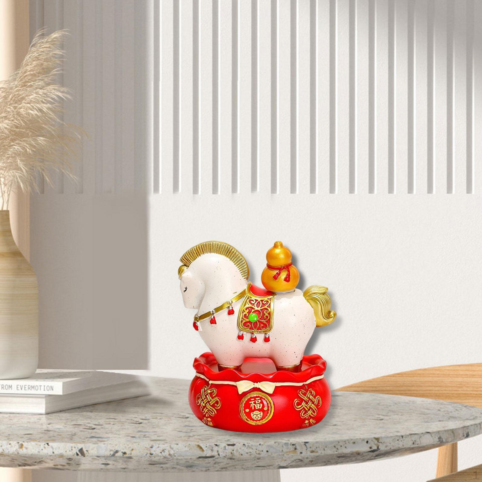 Horse Statue Animal Sculpture Resin Figurine Artwork Decorative Chinese Ornament for Bedroom Living Gourd
Horse Statue Animal Sculpture Resin Figurine Artwork Decorative Chinese Ornament for Bedroom Living Gourd