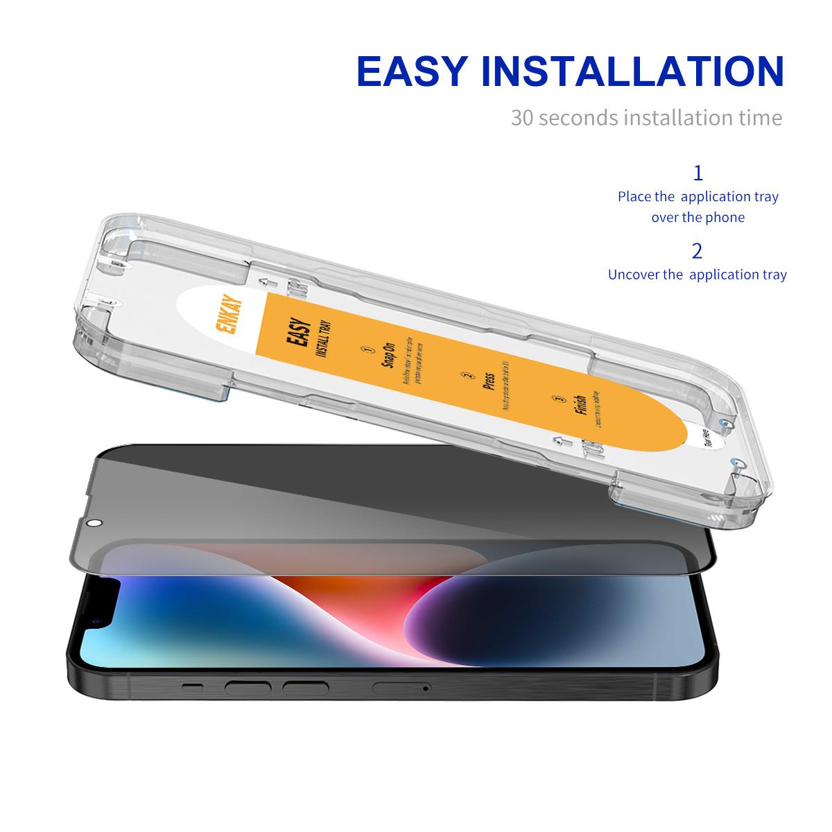 ENKAY HAT PRINCE For iPhone 14 Privacy Screen Protector Silk Printing Film with Easy Installation Kit Tray As Shown A
ENKAY HAT PRINCE For iPhone 14 Privacy Screen Protector Silk Printing Film with Easy Installation Kit Tray As Shown A