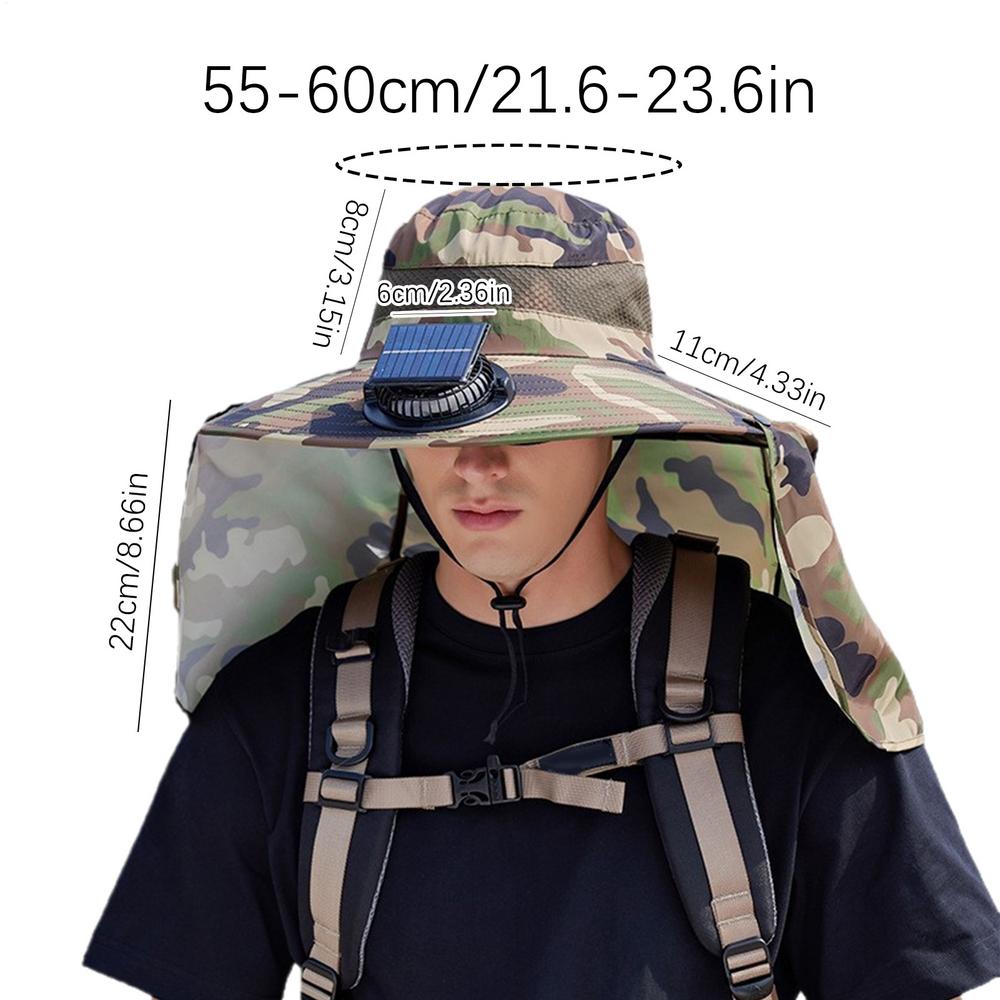 1pcs Solar-Powered Outdoor Cooling Fan Hat With Adjustable Brim - UV Protection Sun Cap For Fishing, Hiking & camping Travel
1pcs Solar-Powered Outdoor Cooling Fan Hat With Adjustable Brim - UV Protection Sun Cap For Fishing, Hiking & camping Travel