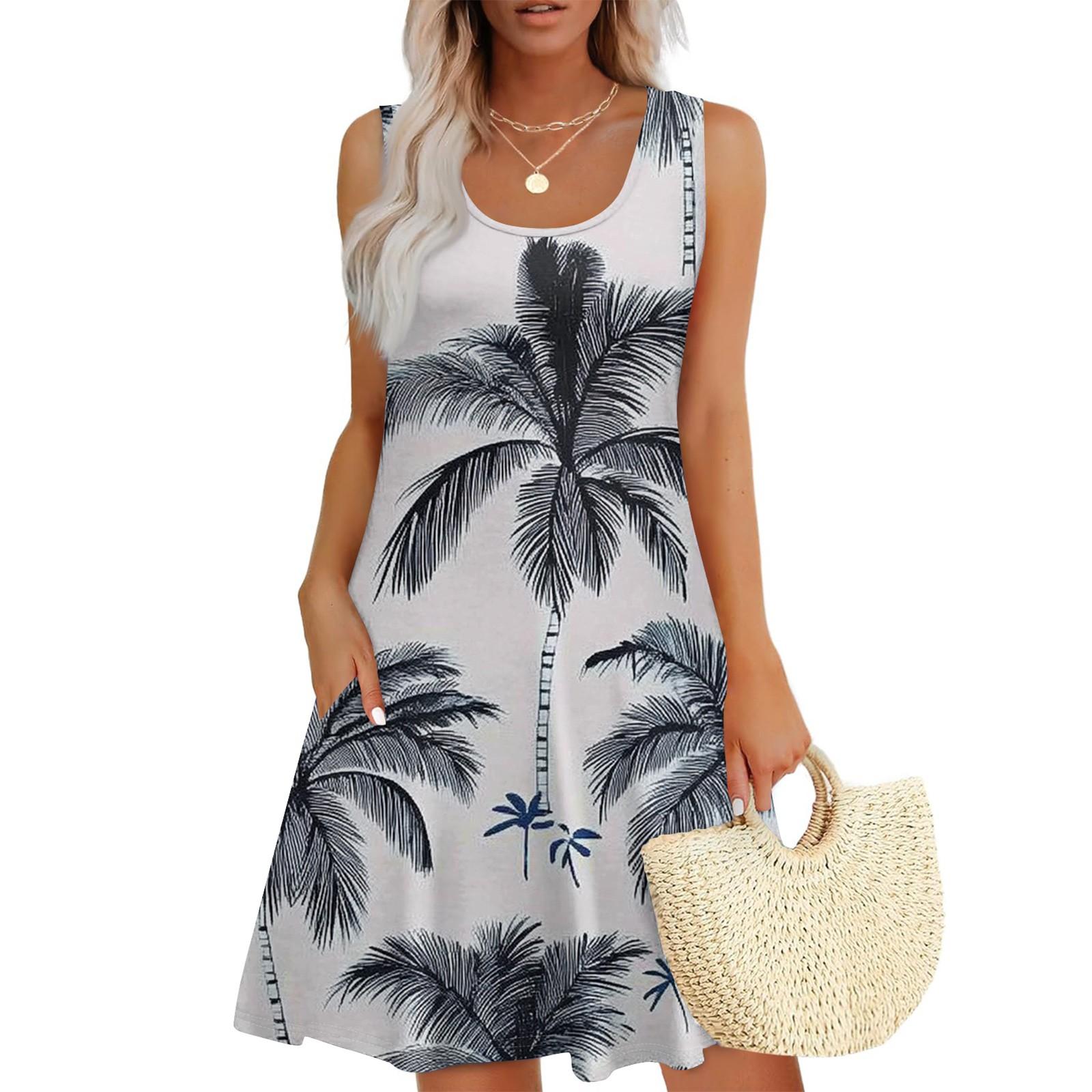 Женское повседневное модное платье с принтом и U-образным вырезом без рукавов XL
Женское повседневное модное платье с принтом и U-образным вырезом без рукавов XL