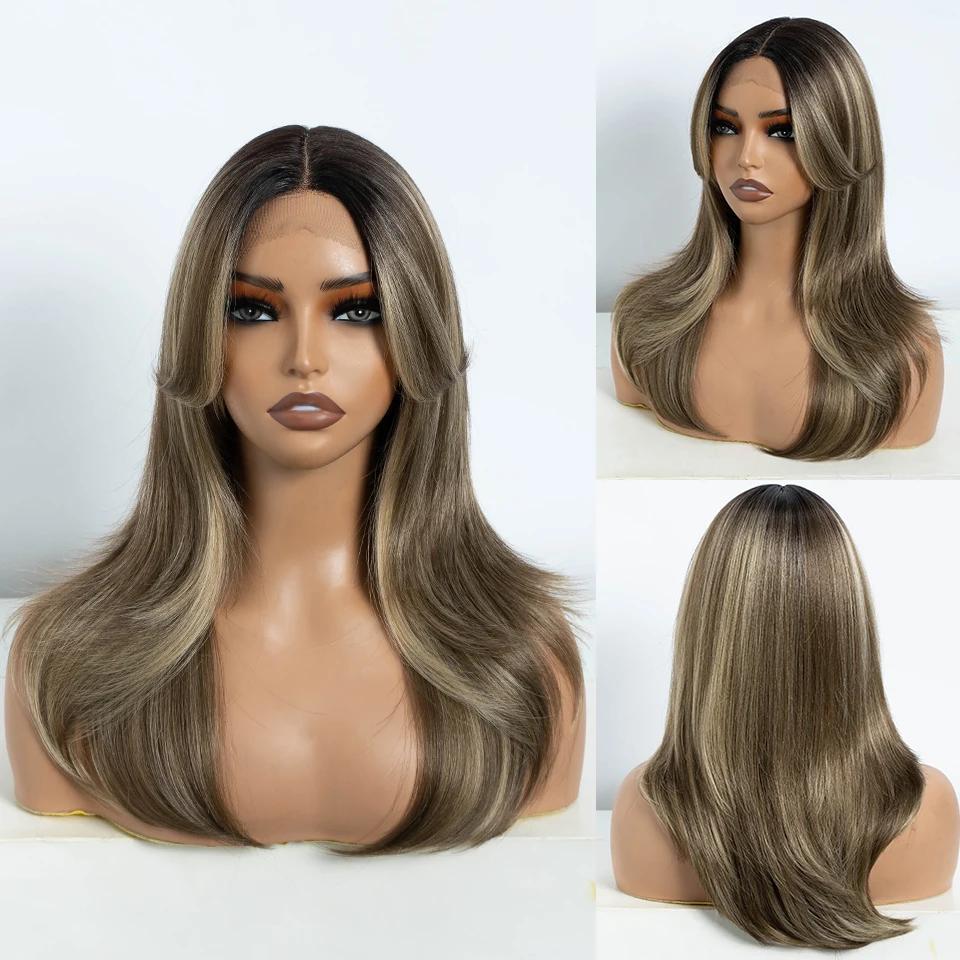 FREEDOM Straight Synthetic Lace Front Wigs For Black Women Ombre Blonde Brown Lace Wig 20 Inch Wig With Bangs Cosplay Lace Wig (as the picture,20inches)
FREEDOM Straight Synthetic Lace Front Wigs For Black Women Ombre Blonde Brown Lace Wig 20 Inch Wig With Bangs Cosplay Lace Wig (as the picture,20inches)