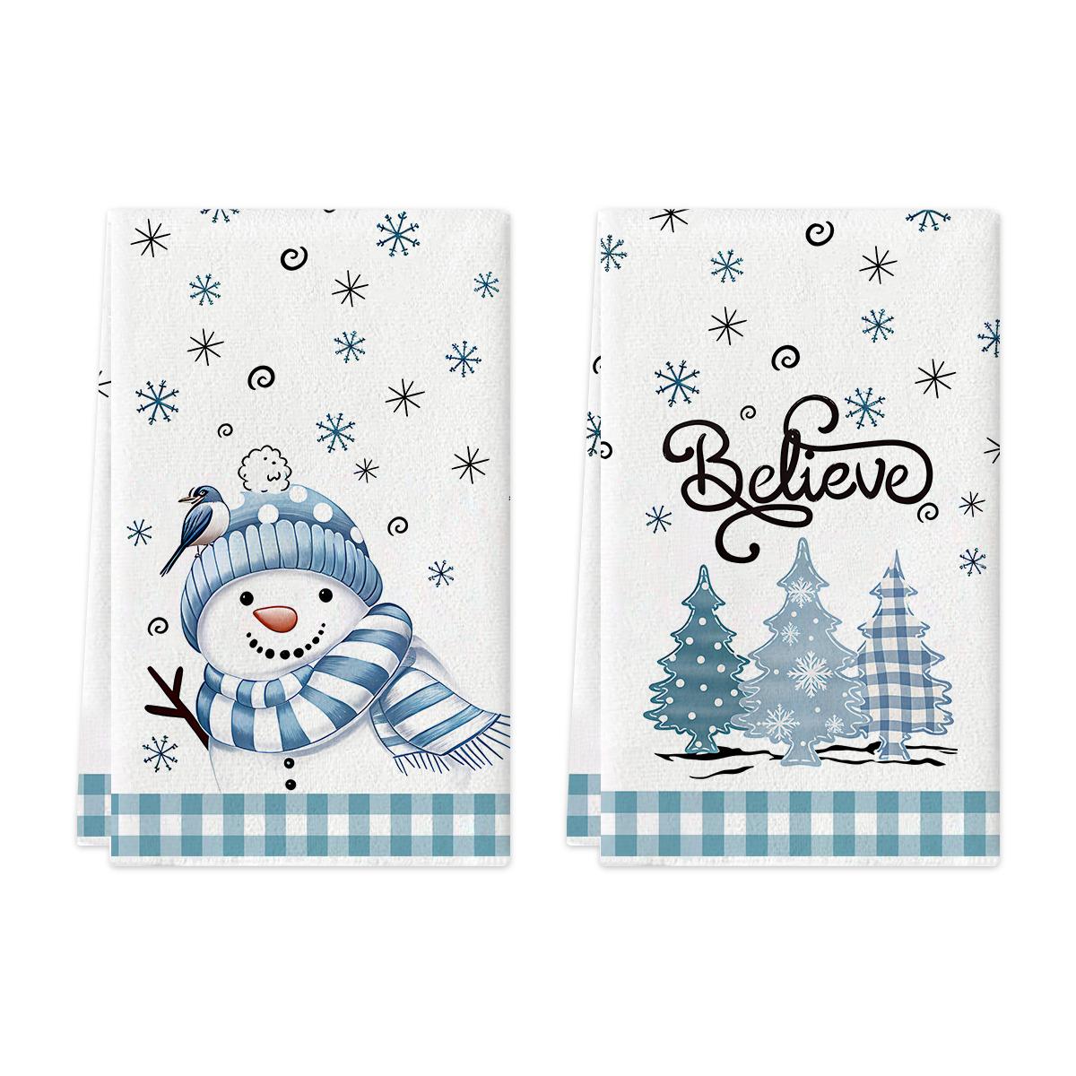 2 шт. Полотенца с рисунком елки и снеговика, доступны в различных стилях для универсального использования на кухнях и в гостиных
2 шт. Полотенца с рисунком елки и снеговика, доступны в различных стилях для универсального использования на кухнях и в гостиных