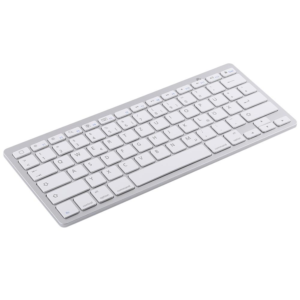 Ultra-Slim 78 Keys Wireless German Language Bluetooth-Compatible Keyboard for Android Windows iOS Silver
Ultra-Slim 78 Keys Wireless German Language Bluetooth-Compatible Keyboard for Android Windows iOS Silver