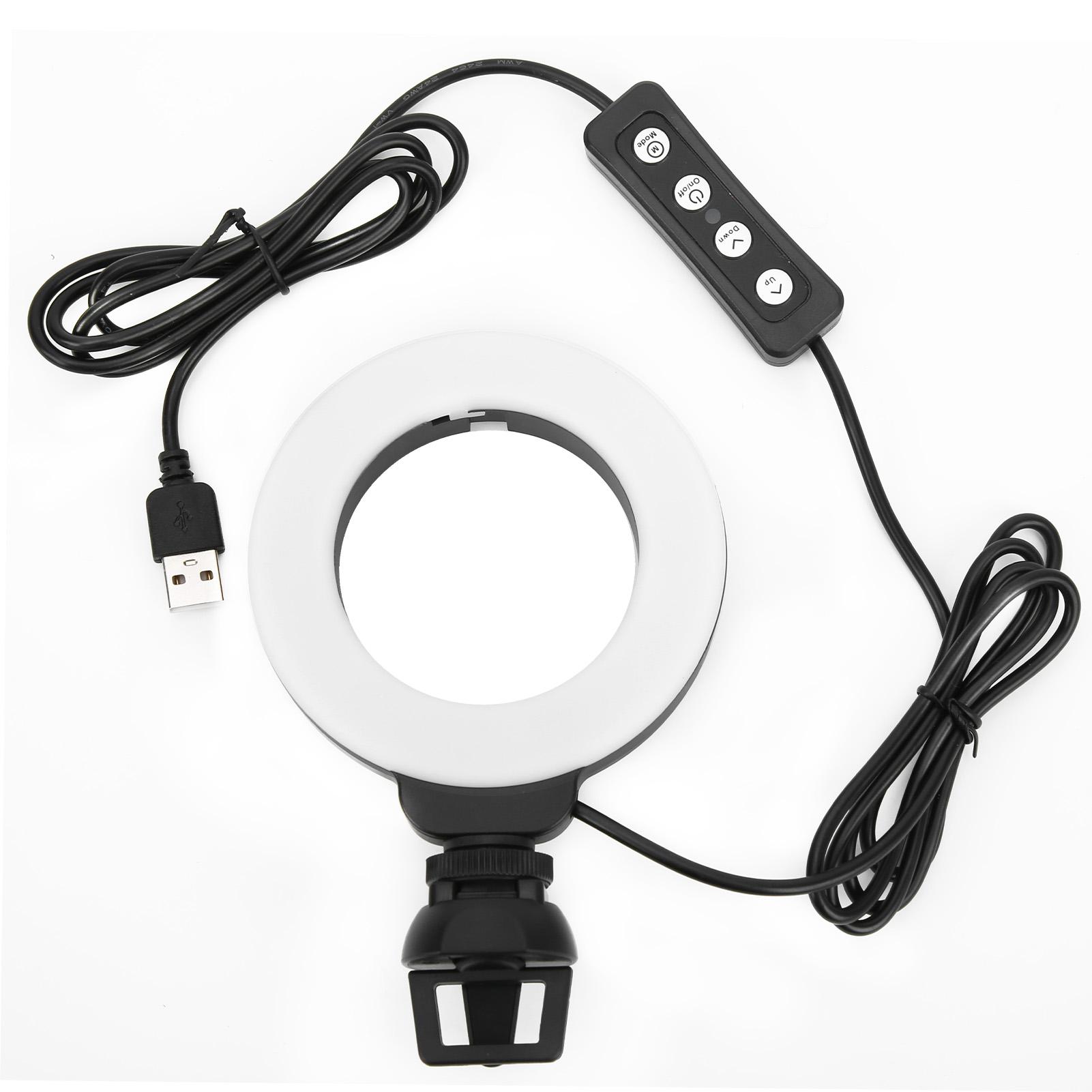 4-дюймовый кольцевой светильник с 48 светодиодами, заполняющий свет на клипсе, портативная мини-лампа для селфи-фотографии, USB-лампа для видеоблога
4-дюймовый кольцевой светильник с 48 светодиодами, заполняющий свет на клипсе, портативная мини-лампа для селфи-фотографии, USB-лампа для видеоблога