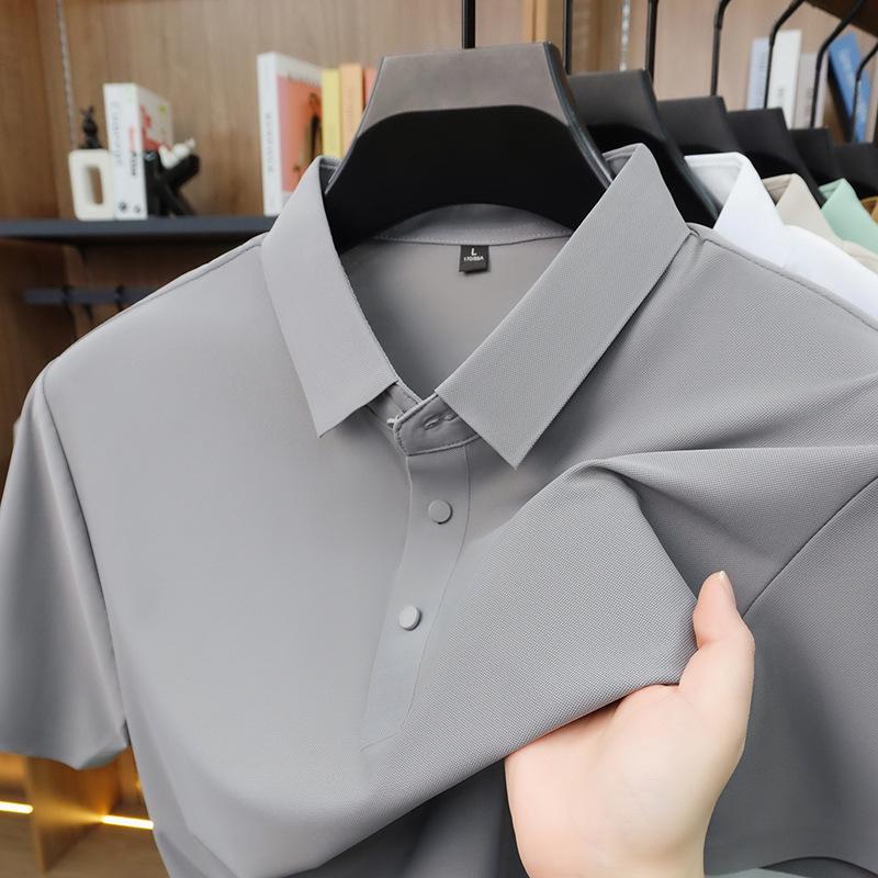 High-End Men s Seamless Ice Silk Polo Shirt - Solid Color, Breathable, Sweat-Absorbent, Short Sleeve, Lapel T-shirt for Summer L (recommended 120-130 lbs) светло-серый
High-End Men s Seamless Ice Silk Polo Shirt - Solid Color, Breathable, Sweat-Absorbent, Short Sleeve, Lapel T-shirt for Summer L (recommended 120-130 lbs) светло-серый