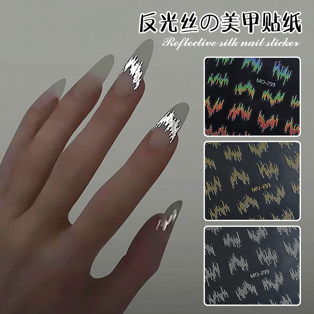 Nail Art Sticker Highlight Reflective Silk Thread Embossed Reflective Silk Nightclub Bouncing Long Nail Art Nail Decal Ornament золотой
Nail Art Sticker Highlight Reflective Silk Thread Embossed Reflective Silk Nightclub Bouncing Long Nail Art Nail Decal Ornament золотой