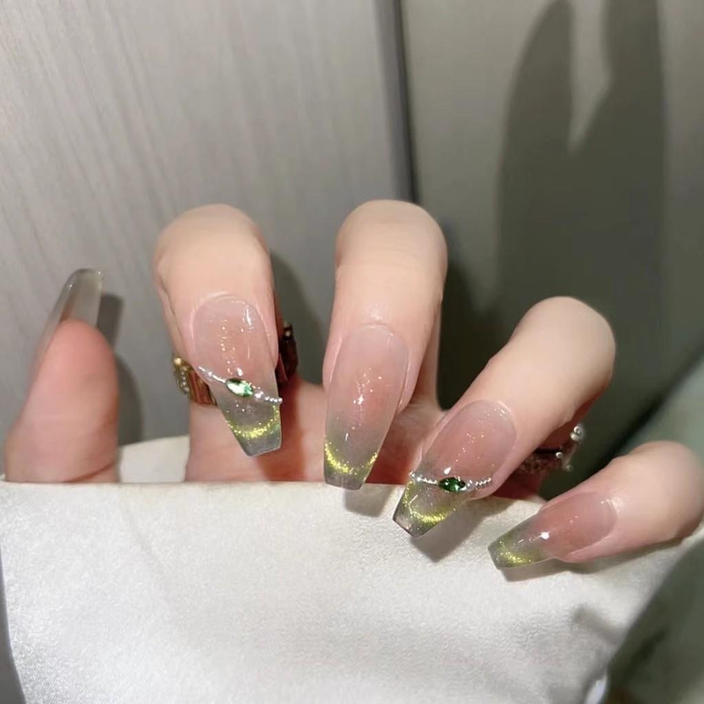 Nail Handworn Pure Piece Highgrade Temperament Show White Cat Eye Wear Style L зелений
Nail Handworn Pure Piece Highgrade Temperament Show White Cat Eye Wear Style L зелений