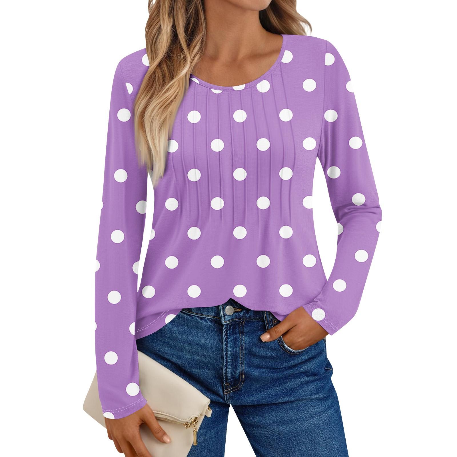 Женские рубашки с длинным рукавом, графические футболки, повседневные базовые топы, пуловеры XL фиолетовый
Женские рубашки с длинным рукавом, графические футболки, повседневные базовые топы, пуловеры XL фиолетовый