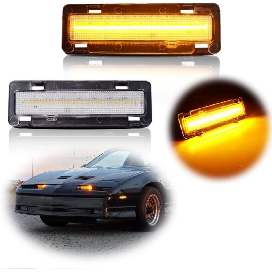 for 1982-1992 Pontiac Firebird,1982-1992 Chevy Camaro Front Bumper Side Marker Lamp Smoked Lens Amber LED Light Clear Lens Amber LED Ligh
for 1982-1992 Pontiac Firebird,1982-1992 Chevy Camaro Front Bumper Side Marker Lamp Smoked Lens Amber LED Light Clear Lens Amber LED Ligh