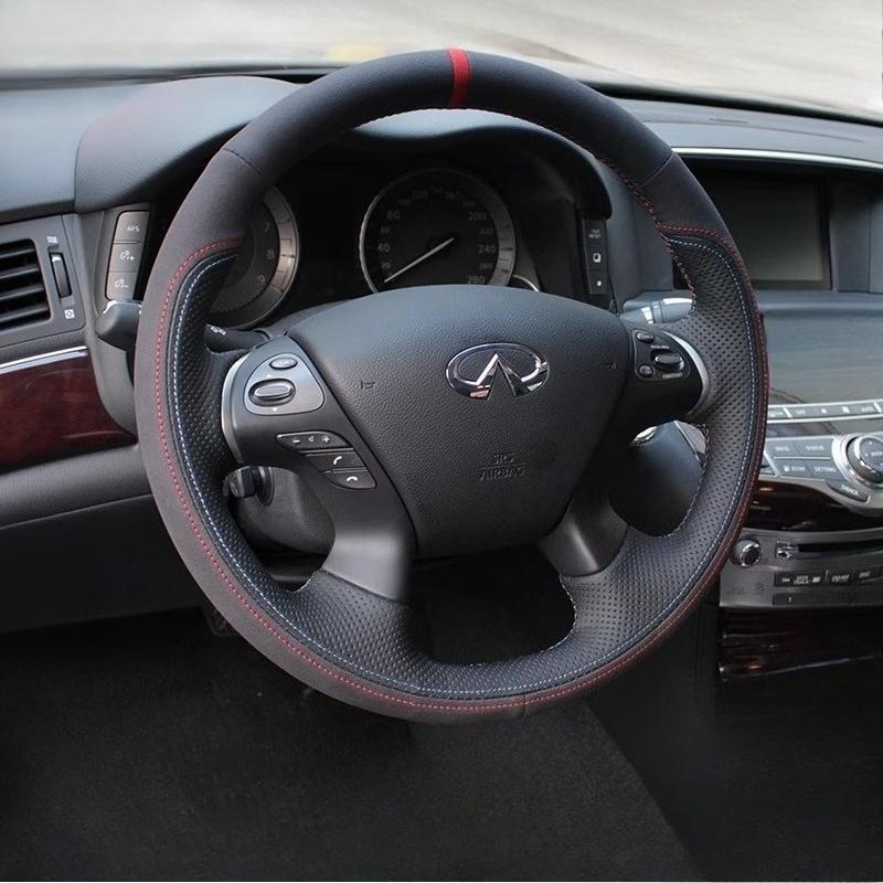 Для Infiniti JX35 M35 M25 M56 Q70 QX60 Ручная прошивка Нескользящая Кожа Замша Износостойкая Чехол на Руль Автомобиля 1
Для Infiniti JX35 M35 M25 M56 Q70 QX60 Ручная прошивка Нескользящая Кожа Замша Износостойкая Чехол на Руль Автомобиля 1
