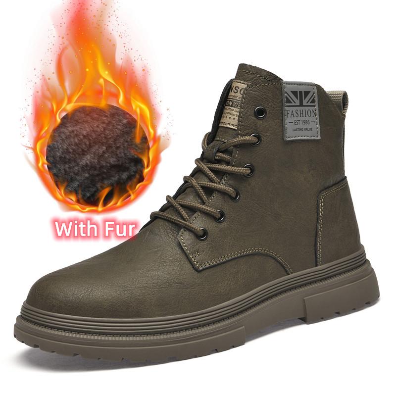 Fashion Genuine Leather Male Comfortable Outdoor High Top Shoe Fashion Men Comfortable Flats Boots Classic Men Winter Plush Snow Boots 44
Fashion Genuine Leather Male Comfortable Outdoor High Top Shoe Fashion Men Comfortable Flats Boots Classic Men Winter Plush Snow Boots 44