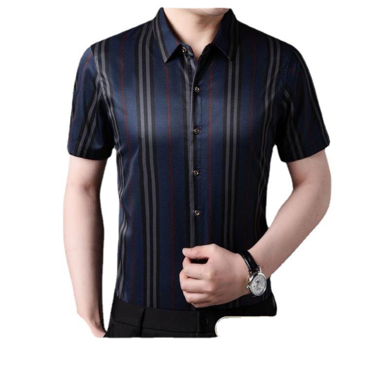 Летняя мужская модная молодежная полосатая повседневная трендовая эластичная рубашка 4XL синий
Летняя мужская модная молодежная полосатая повседневная трендовая эластичная рубашка 4XL синий